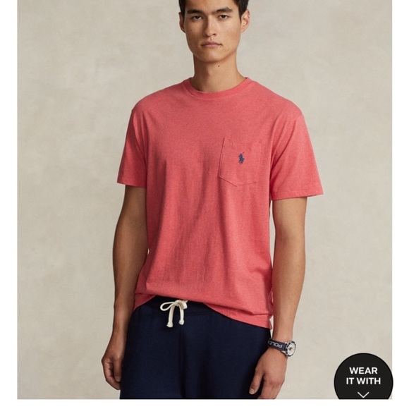 Polo Ralph Lauren Classic fit Jersey sleeve pocket t-shirt - Picture 1 of 4